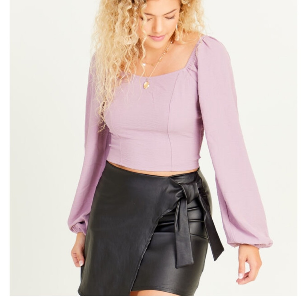 Alter’d State Black Leather Skirt